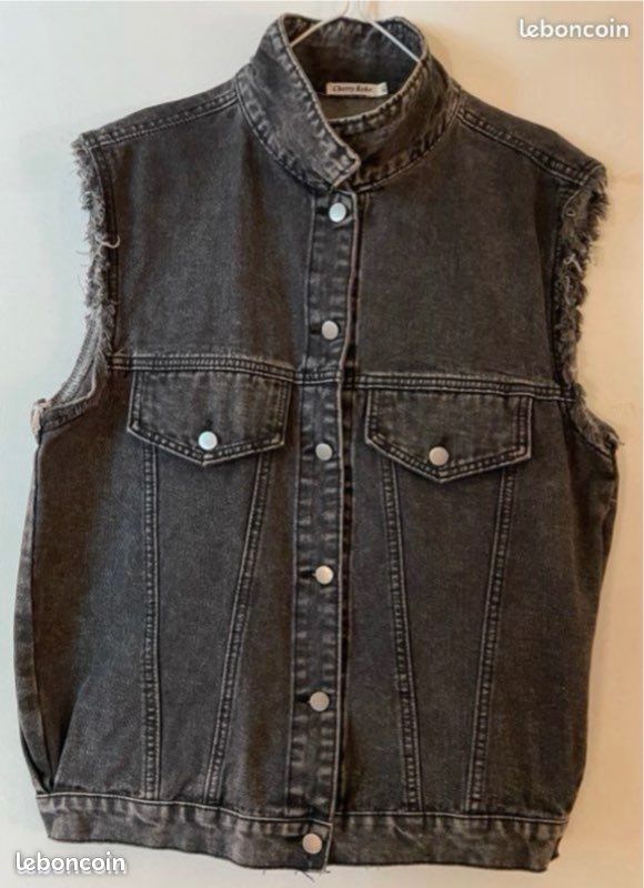 Veste Jean Noir Délavée - Allison (image 4)