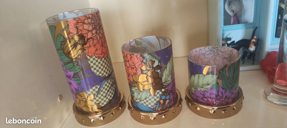 LOT DE 3 porte bougies(piliers) PARTYLITE EUR 25,00 - PicClick FR