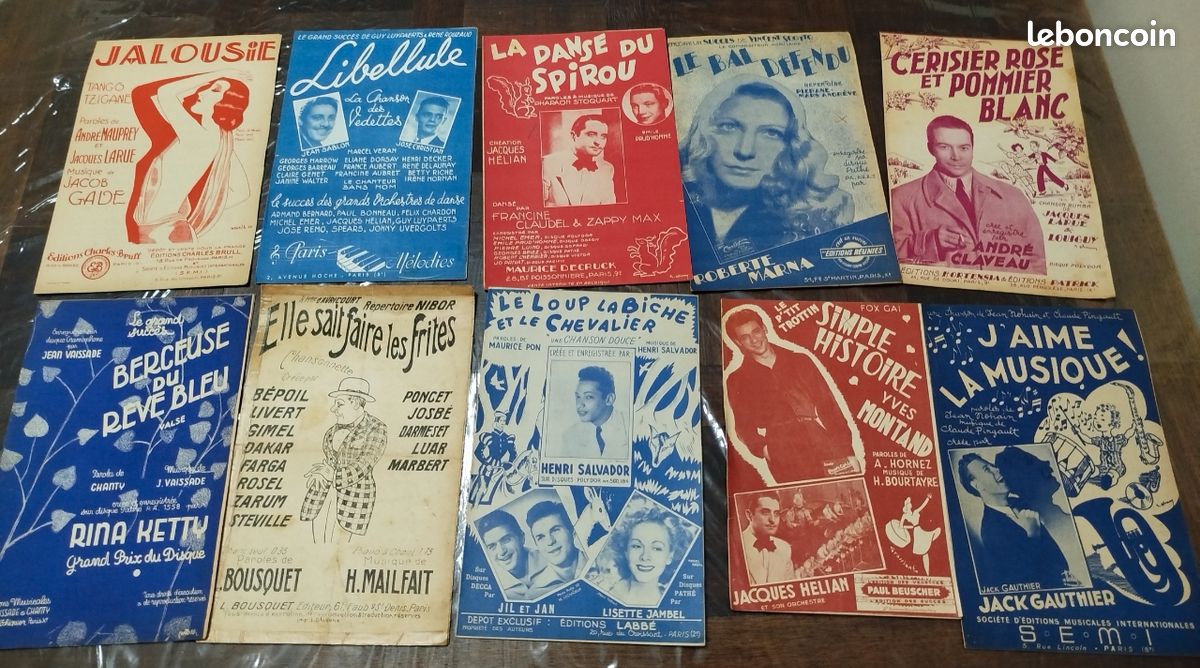 Lot de 92 anciennes partitions de musique (image 2)