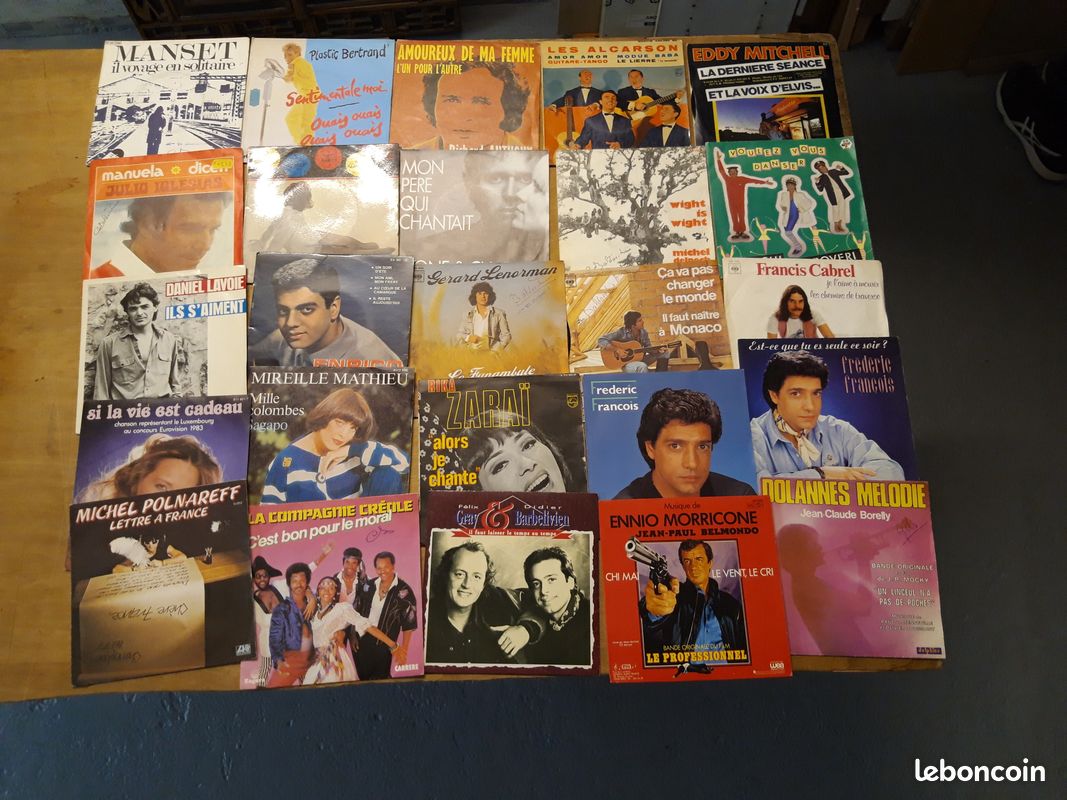 Lot 2 de 25 disques 45 Tours "Variété Française" (image 1)