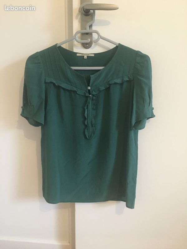 Blouse En Soie GÉRARD DAREL - Taille 36 - Gris - Occasion Très Bon état