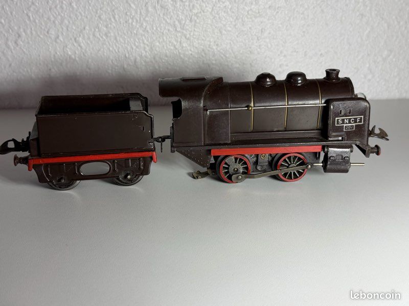 Rare JOUET Ancien Serie Hornby TRAIN LOCOMOTIVE Électrique En Tole Paris Bâle - Collection