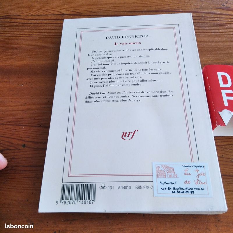 JE VAIS MIEUX de DAVID FOENKINOS (image 2)