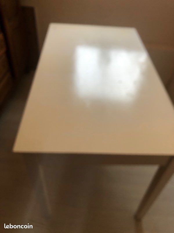 Table blanche bois (image 3)