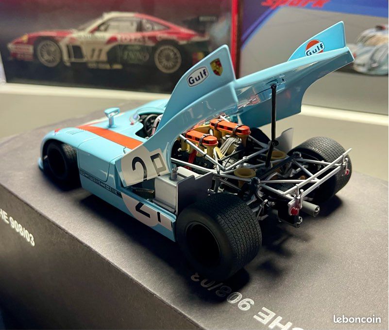 Miniature 1/18 auto art signature Porsche 908/03 Nürburgring 1971 Bell/ Siffert N2 Gulf réf87173 (image 5)