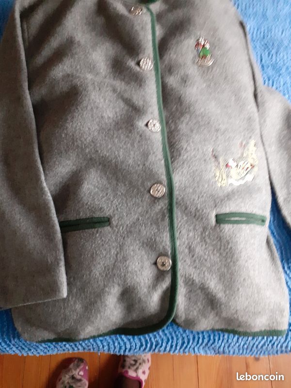 Veste Style Tyrolien En Laine Et Cachemire - Taille M - Occasion Très Bon état