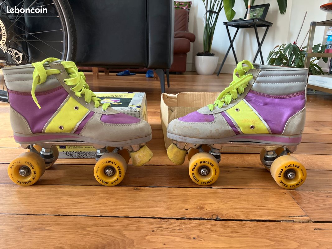 Rollers Quad Vintage Taille 10.5 – Patins à Roulettes Basket Anciens Années 80 (occasion)