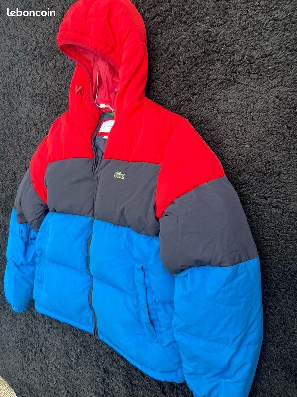Doudoune Lacoste Tricolore – Taille M/L (52) Vêtements