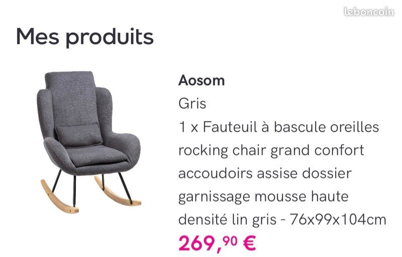Fauteuil à bascule (image 1)