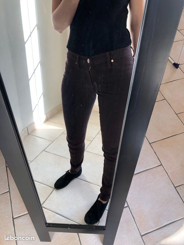 Pantalon marron super skinny 36 Henry et Belle (image 7)