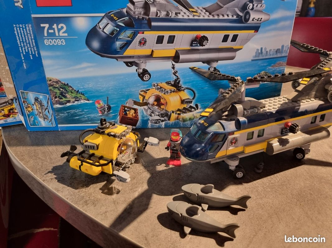 Set Lego City : sous marin et hélicoptère (60093) (image 1)