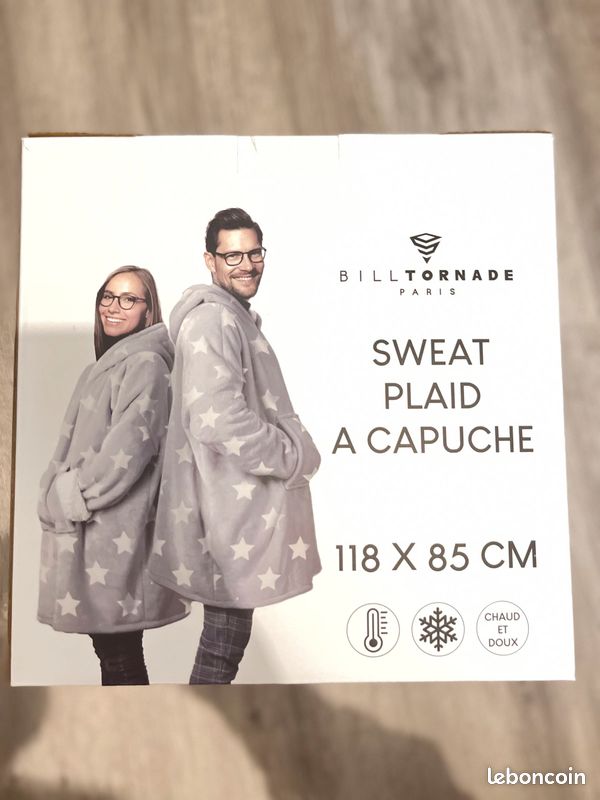 Sweat plaid à capuche Bill Tornade (image 1)