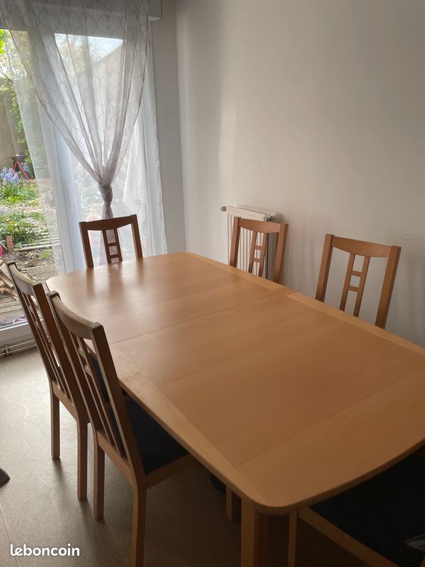 Table en bois de chêne extensible (image 3)