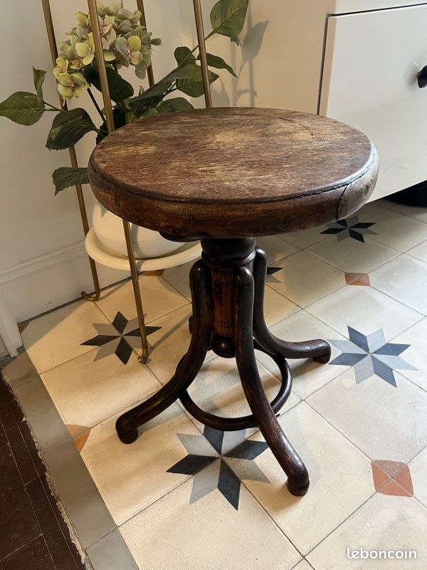 Tabouret de piano ancien (image 7)