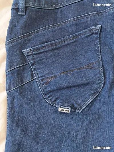 Jean femme neuf SALSA JEANS Push In Slim Secret bleu denim W28 L32 europe taille 36 (image 7)