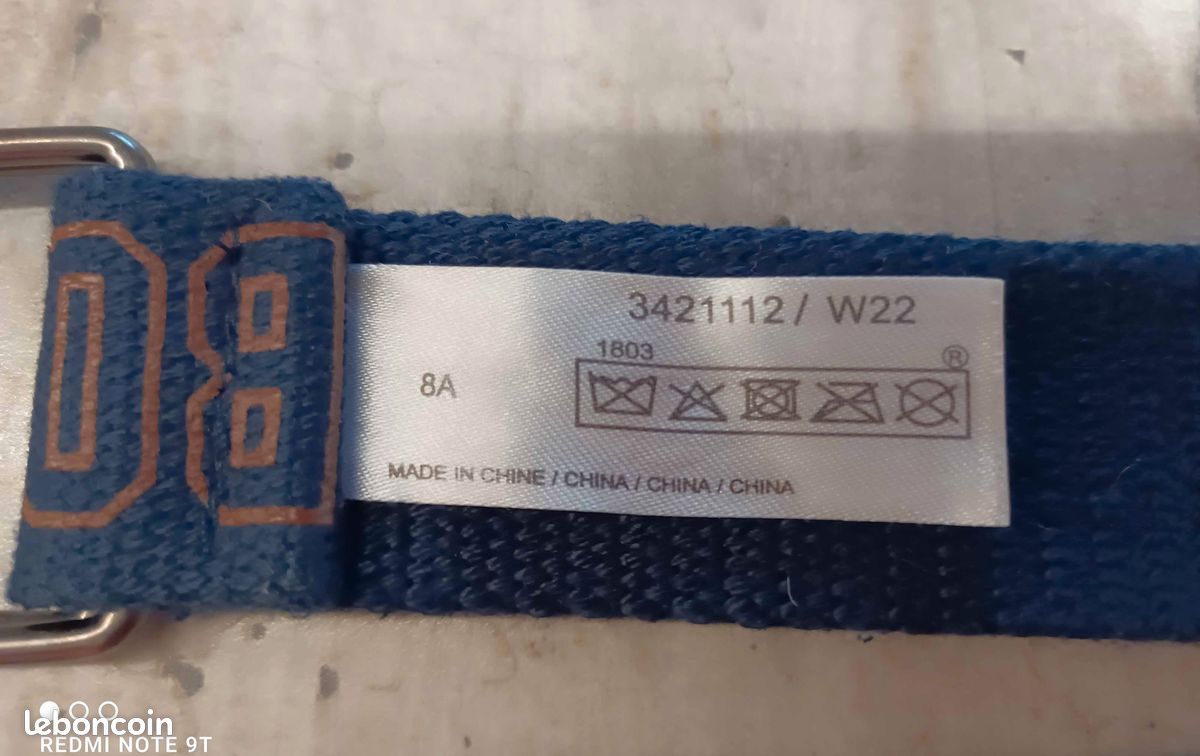 Ceinture Enfant Clips N Grips - Tweed Bleu Marine, Taille 2-3 Ans, Neuve Avec étiquette