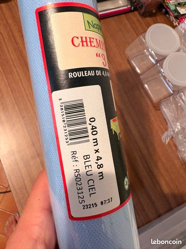 Lot 2 Chemins de tables bleu ciel (image 3)
