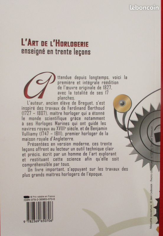 BREGUET. L'ART DE L'HORLOGERIE ENSEIGNE EN 30 LEçONS. 1827/2017 (image 2)