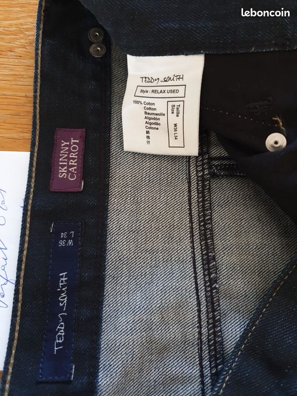 (570) Jean Teddy Smith Skinny Carrot Parfait état W36 L34 (image 10)