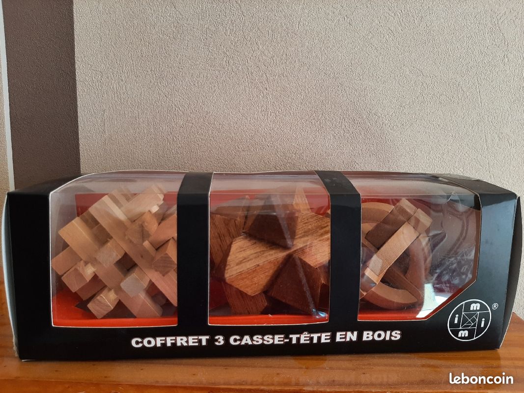 Coffret de 3 casse-tête en bois (image 1)