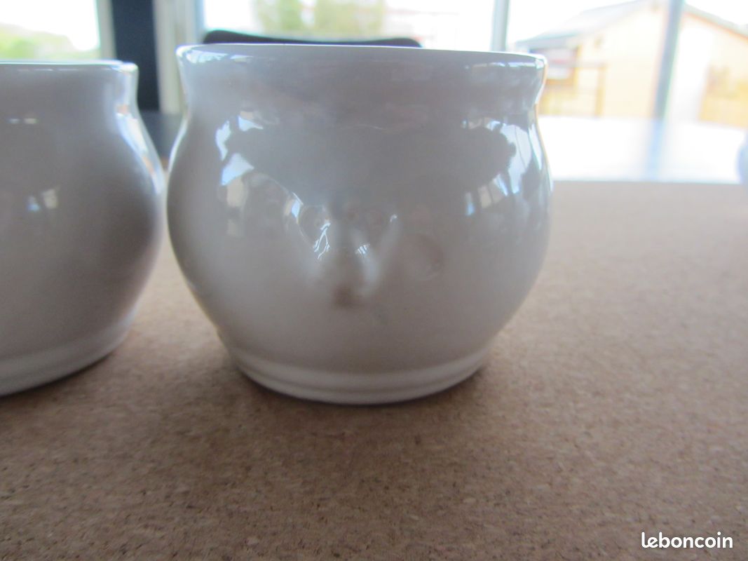 Duo de pots blancs céramique (image 3)