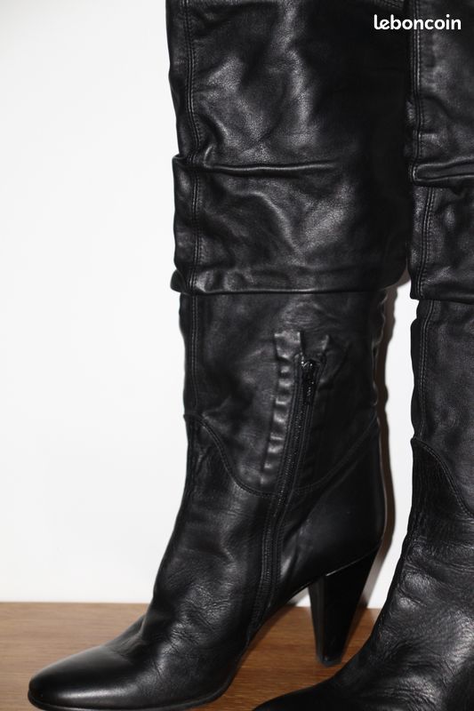 Taille 39 superbes bottes en cuir noir JB Martin (image 3)