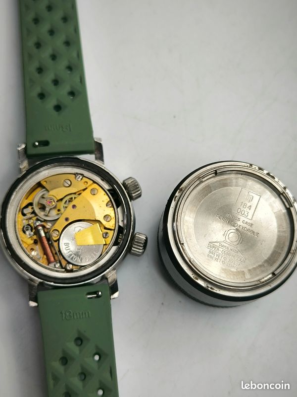 Montre Bracelet LIP NAUTIC Acier Mécanique Manuelle - Modèle R233 Circa 1940 - Occasion Fonctionnelle