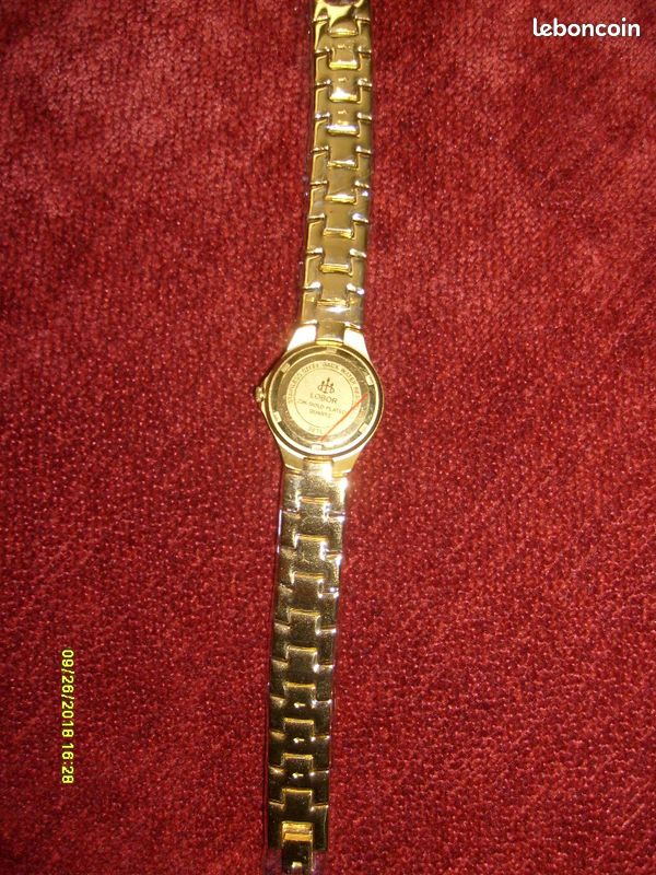 Montre Femme FORLUX - Boîtier Et Bracelet Plaqué Or - Occasion Élégante