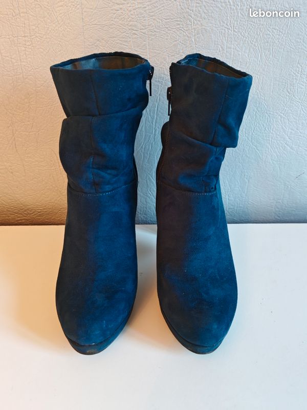 Gemo Chaussures Femme Chaussure Bleu Marine Chaussea Boots Femme