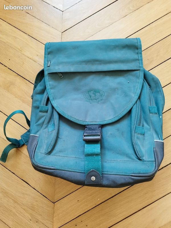 Cartable sac à dos Tanns vert foncé uni (image 2)