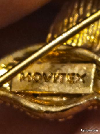 Broche Vintage Movitex Années 70-80 - Occasion, Bijou Rétro Charmant