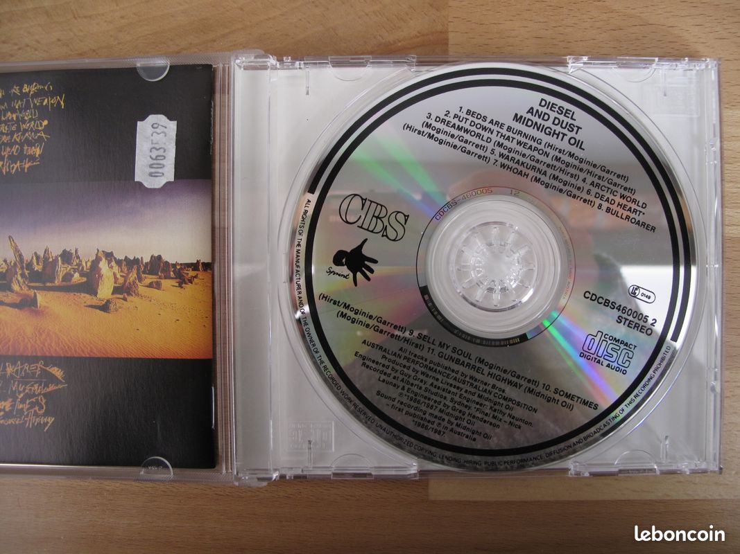 CD – Midnight Oil - Album "Diesel and Dust" (1987) (image 3)