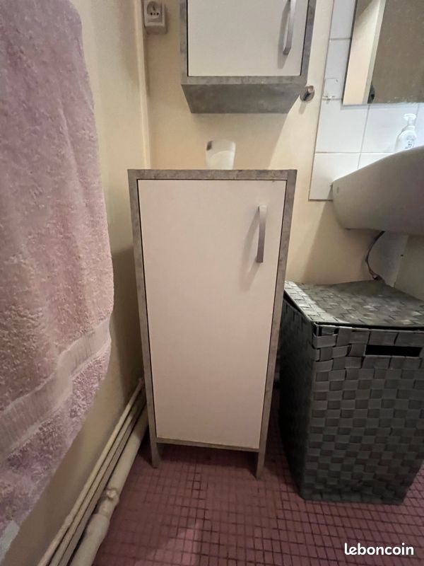 Lot de 3 armoires grises salle de bain (image 3)