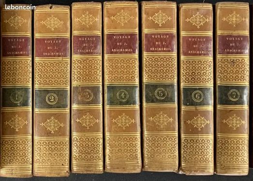 Voyage du jeune Anarcharsis en Grèce - 7 volumes (complet) - 1822 (image 1)