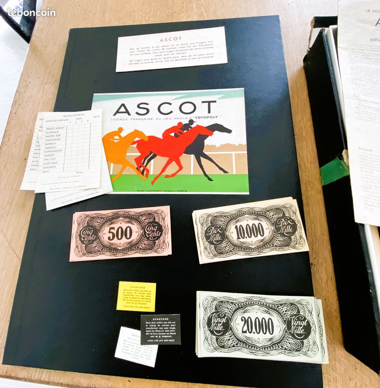 Grand Jeu Société ancien ASCOT Totopoly Cources de chevaux Miro 1950