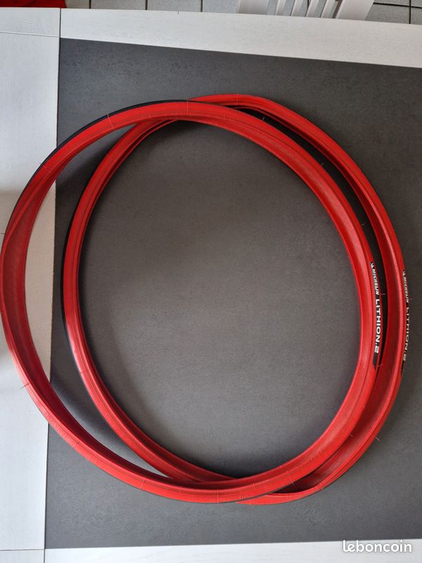 Pneu MICHELIN LITHION 2 700x25 – Souple, Rouge, Performant – Neuf Sous Blister