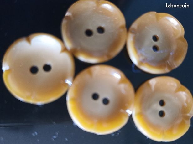 Lot De 6 Boutons Vintage Colorés 2,2 à 3 Cm - Parfait Pour La Création, La Customisation