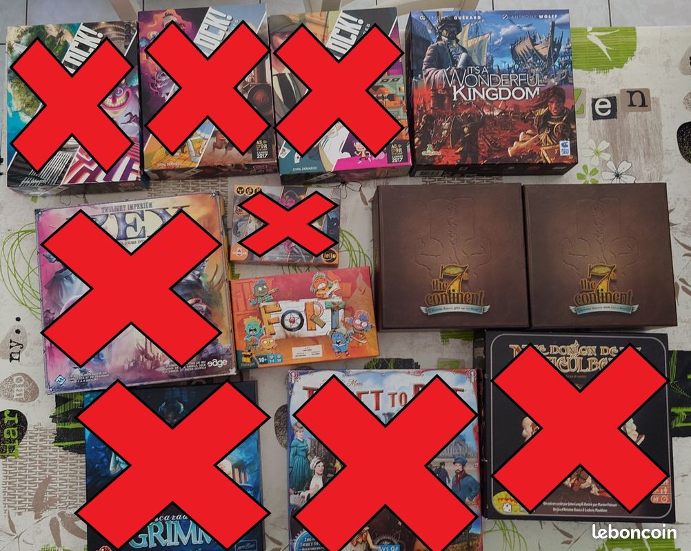 Lot de jeux de société (It's a wonderful kingdom, fort, 7th continent) (image 1)
