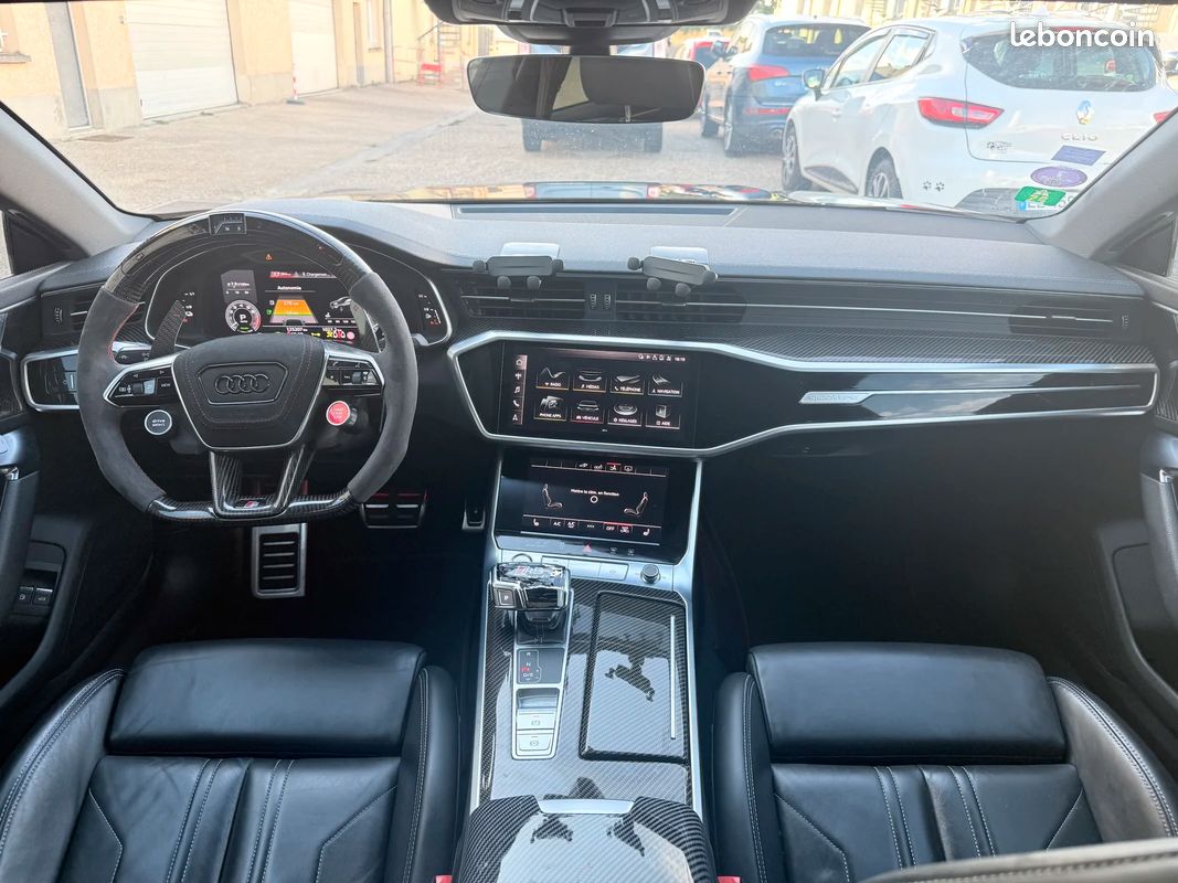 AUDI A7 Sportback 55 TFSIe 367ch Stronic BVA7 Quattro Competition / VOLANT CARBON LED & PACK CARBON / CIEL ETOILÉ (image 30)