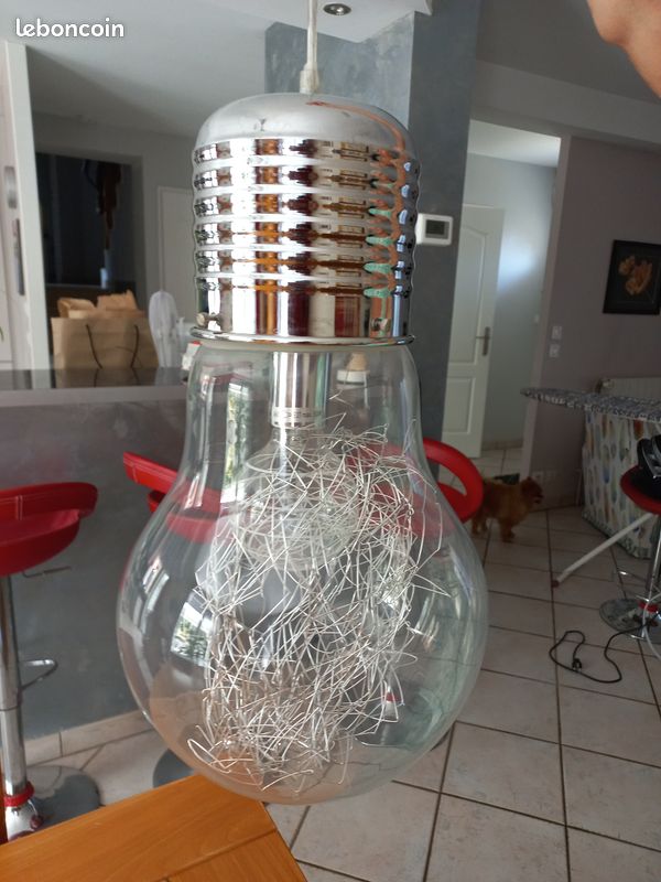 Lustre moderne ampoule hauteur 45 cm diamètre 85 (image 2)