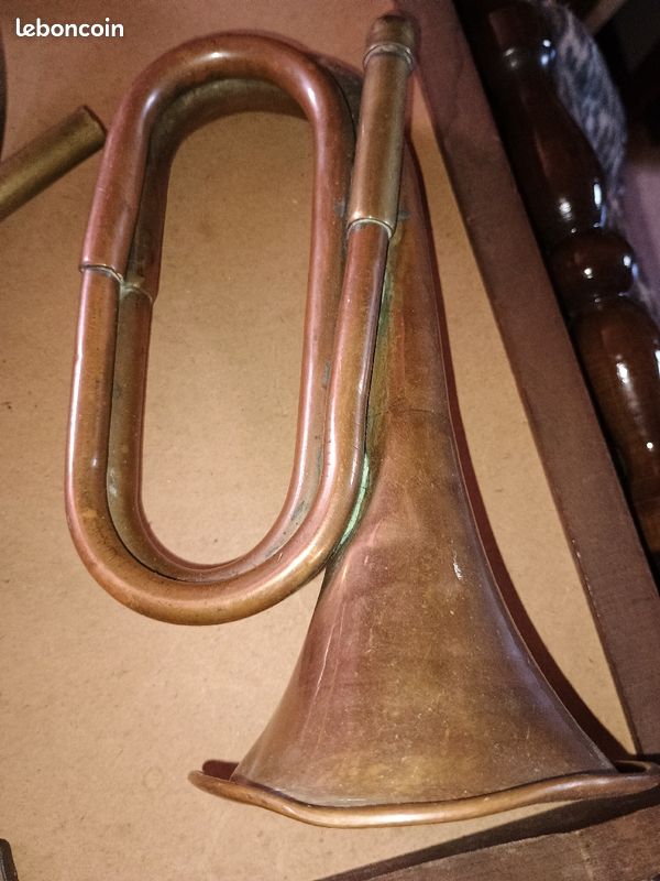 Petit Cor De Chasse En Laiton - Mini Cor Français - Pour Appels, Chasse, Musique, Décoration (Doré)