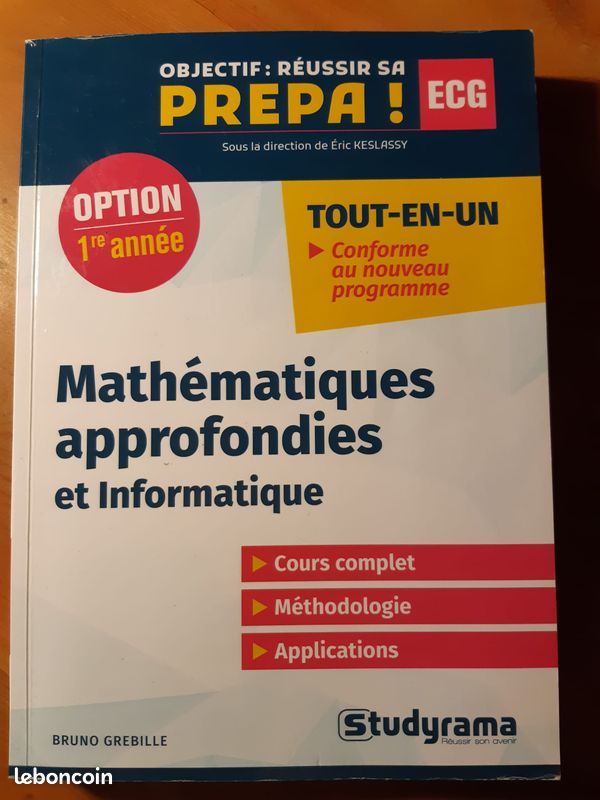 Livre Mathématiques approfondies et informatique prépa ECG (image 1)