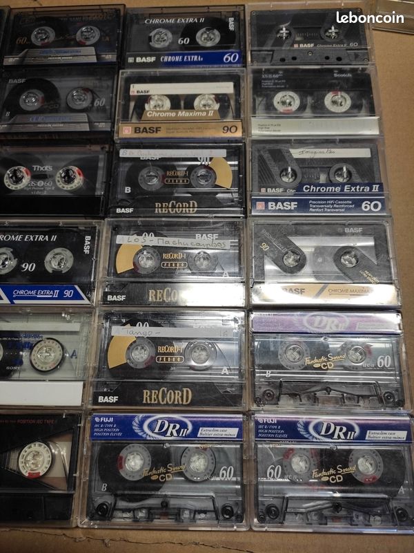 Lot 2 Cassettes K7 audio BASF chromdioxid super II 90 NEUVE NEW