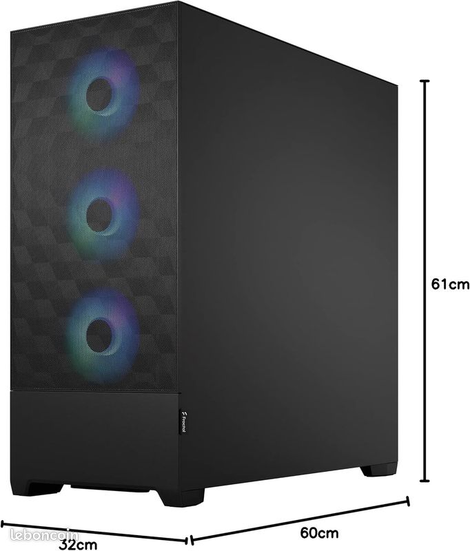 Boîtier PC Fractal Design Pop XL Air RGB - Verre Trempé - ATX/E-ATX - Noir (image 5)