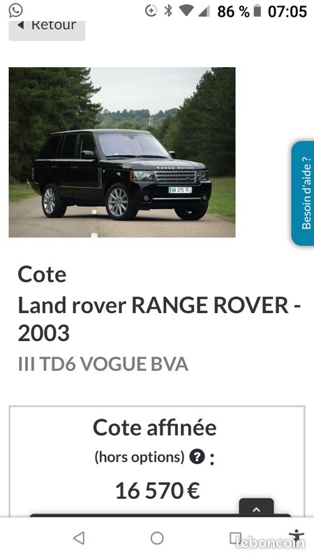 Range Rover Vogue RHD, relooké mod 2012, poss échange (image 3)
