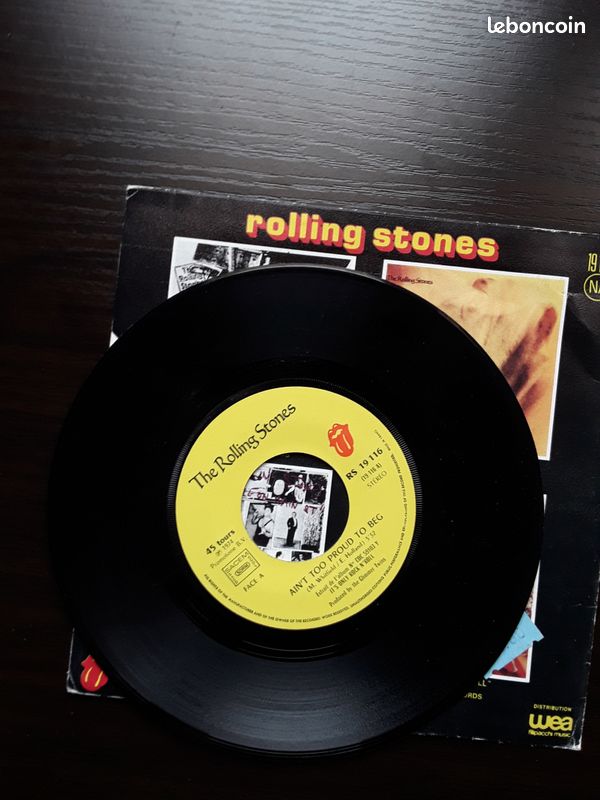 (60)The rolling stones 45 tours ain't proud to beg (image 3)