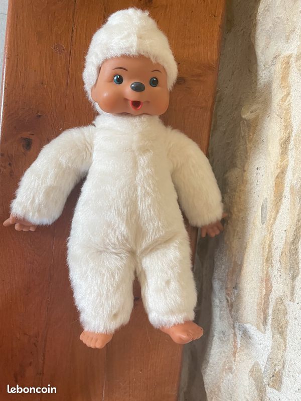 Ancienne Peluche Doudou Le Kiki Ajena – Made In France, 17 Cm, Vintage