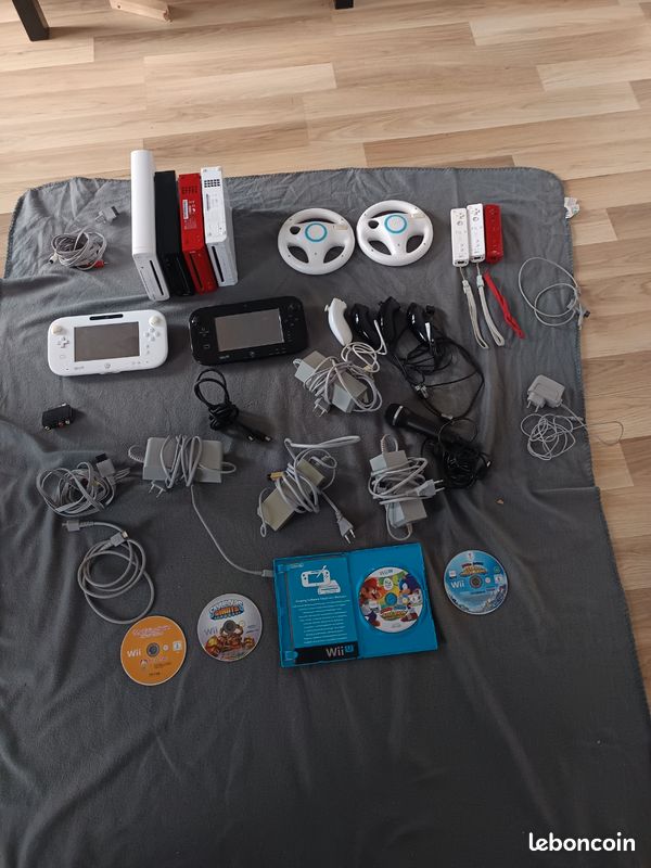 Console Nintendo Wii Noire - Avec Câbles Et Notice - Occasion
