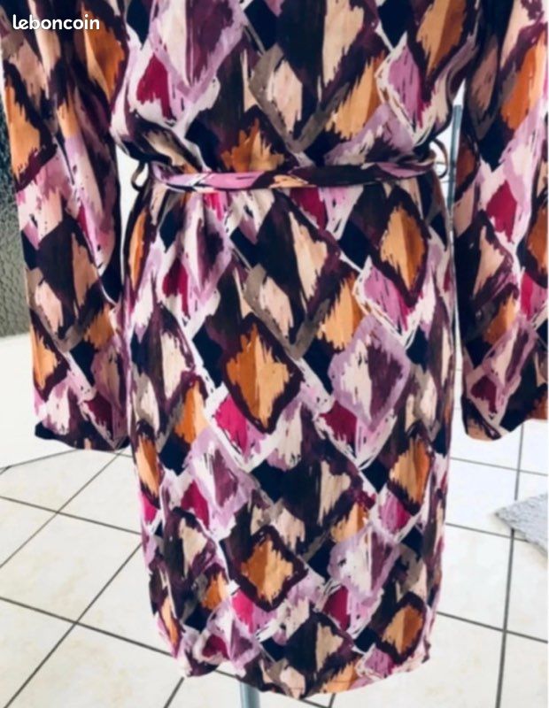 Robe Mini Femme La Fée Maraboutée - Taille 38, Multicolore, Manches 3/4 - Occasion Très Bon état