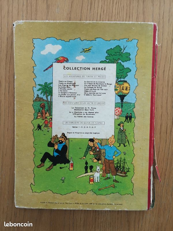 Bd - Tintin Objectif lune- 1954 (image 3)